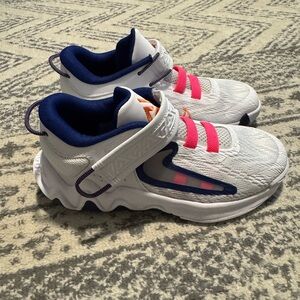 Kids White and Pink Athletic Shoes